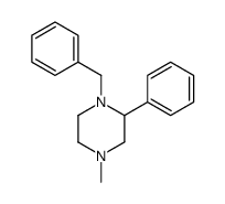 1-benzyl-4-methyl-2-phenylpiperazine结构式