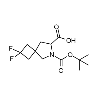 6-(叔丁氧羰基)-2,2-二氟-6-氮杂螺环[3.4]辛烷-7-羧酸结构式