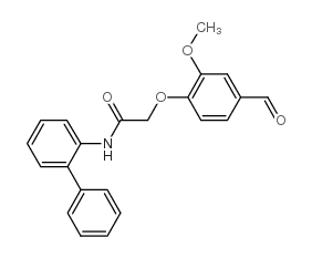 2-(4-FORMYL-2-METHOXYPHENOXY)ACETIC ACID, N-(2-BIPHENYLYL)AMIDE structure