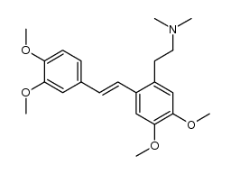 [2-(3,4-dimethoxy-styryl)-4,5-dimethoxy-phenethyl]-dimethyl-amine结构式