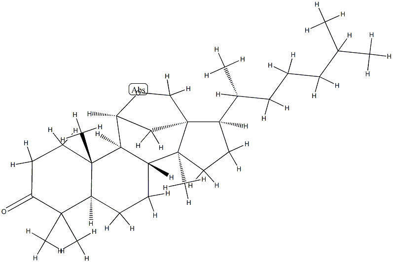 11β,18-Epoxylanostan-3-one structure
