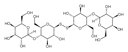 bis[β-D-galactopyranosyl-(1-4)-1-thio-β-D-glucopyranosyl]1,1'-disulfide Structure