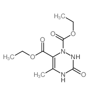 1,2,4-Triazine-1,6(2H)-dicarboxylicacid, 3,4-dihydro-5-methyl-3-oxo-, 1,6-diethyl ester结构式