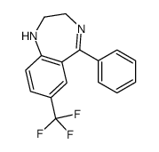 2,3-Dihydro-5-phenyl-7-(trifluoromethyl)-1H-1,4-benzodiazepine结构式