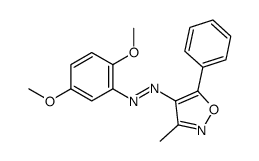 (2,5-dimethoxyphenyl)-(3-methyl-5-phenyl-1,2-oxazol-4-yl)diazene结构式