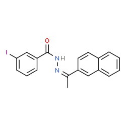 3-iodo-N'-[(1Z)-1-(naphthalen-2-yl)ethylidene]benzohydrazide结构式