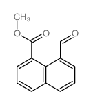 1-Naphthalenecarboxylicacid, 8-formyl-, methyl ester structure