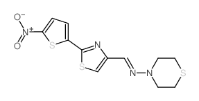 4-Thiomorpholinamine,N-[[2-(5-nitro-2-thienyl)-4-thiazolyl]methylene]-结构式