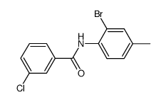 N-(2-bromo-4-methylphenyl)-3-chlorobenzamide结构式