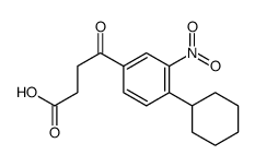 4-(4-cyclohexyl-3-nitrophenyl)-4-oxobutanoic acid结构式