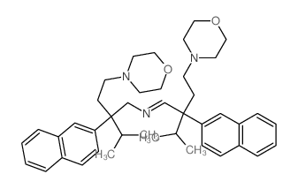 Morpholine, 4-[3-[N-[2-isopropyl-4-morpholino-2- (2-naphthyl)butyl]formimidoyl]-4-methyl-3-(2-naphthyl)pentyl]- Structure