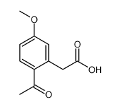 (2-Acetyl-5-methoxyphenyl)acetic acid结构式