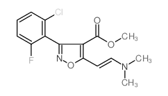 METHYL 3-(2-CHLORO-6-FLUOROPHENYL)-5-[2-(DIMETHYLAMINO)VINYL]-4-ISOXAZOLECARBOXYLATE结构式