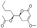 (S)-6-[(S)-1-Acetoxypentyl]-5,6-dihydro-4-methoxy-2H-pyran-2-one结构式