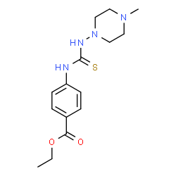 ethyl 4-({[(4-methyl-1-piperazinyl)amino]carbothioyl}amino)benzoate structure