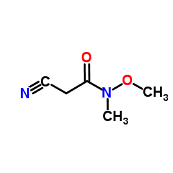 2-Cyano-N-methoxy-N-methyl-acetamide结构式