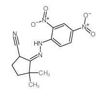 Cyclopentanecarbonitrile,2-[2-(2,4-dinitrophenyl)hydrazinylidene]-3,3-dimethyl-结构式