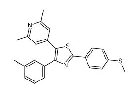 5-(2,6-dimethylpyridin-4-yl)-4-(3-methylphenyl)-2-(4-methylsulfanylphenyl)-1,3-thiazole Structure