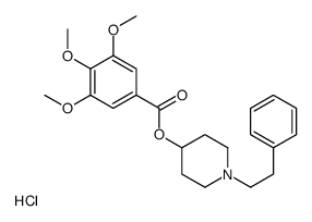 [1-(2-phenylethyl)piperidin-4-yl] 3,4,5-trimethoxybenzoate,hydrochloride结构式