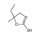 (5S)-5-ethyl-5-methyl-oxazolidine-2-thione结构式