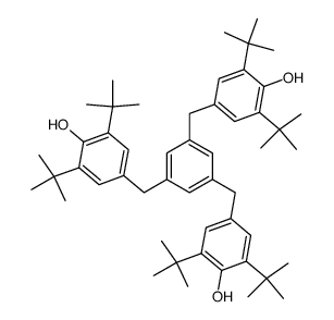 1,3,5-Tris-(3,5-di-tert-butyl-4-hydroxy-benzyl)-benzene结构式
