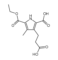 2-carboxy-5-ethoxycarbonyl-4-methylpyrrole-3-propionic acid Structure