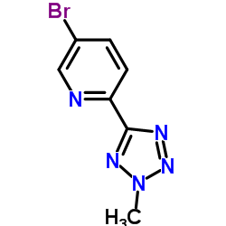 2-(2-甲基-四氮唑)-5-溴吡啶结构式