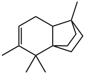 2,2,3,7-Tetramethyltricyclo[5.2.2.01,6]undec-3-ene structure