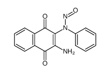 2-amino-3-(N-nitroso-anilino)-[1,4]naphthoquinone结构式