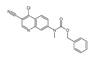 Benzyl (4-chloro-3-cyano-7-quinolinyl)methylcarbamate Structure