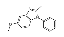 5-methoxy-2-methyl-1-phenylbenzimidazole结构式