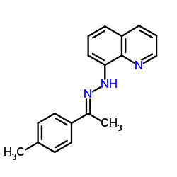 8-{(2E)-2-[1-(4-Methylphenyl)ethylidene]hydrazino}quinoline Structure