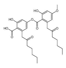 2-Hydroxy-4-[[2-hydroxy-4-methoxy-6-(2-oxoheptyl)benzoyl]oxy]-6-(2-oxoheptyl)benzoic acid结构式