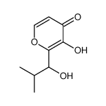 3-hydroxy-2-(1-hydroxy-2-methylpropyl)pyran-4-one Structure
