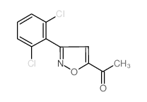 1-[3-(2,6-二氯苯基)异噁唑-5-基]-1-乙酮结构式