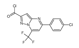 5-(4-Chloro-phenyl)-7-trifluoromethyl-pyrazolo[1,5-a]pyrimidine-2-carbonyl chloride structure