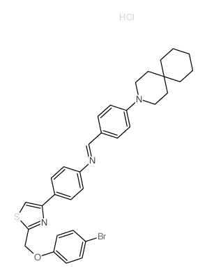 1-[4-(3-azaspiro[5.5]undec-3-yl)phenyl]-N-[4-[2-[(4-bromophenoxy)methyl]-1,3-thiazol-4-yl]phenyl]methanimine picture