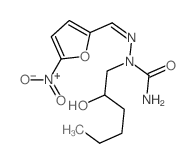 Hydrazinecarboxamide,1-(2-hydroxyhexyl)-2-[(5-nitro-2-furanyl)methylene]- structure