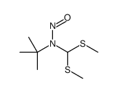 N-[bis(methylsulfanyl)methyl]-N-tert-butylnitrous amide结构式
