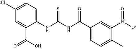 5-chloro-2-[[[(4-methyl-3-nitrobenzoyl)amino]thioxomethyl]amino]-benzoic acid picture