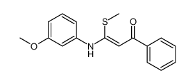 3-(3-methoxyanilino)-3-methylsulfanyl-1-phenylprop-2-en-1-one Structure