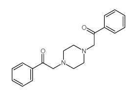 2-(4-phenacylpiperazin-1-yl)-1-phenyl-ethanone结构式