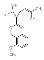 (2-methoxyphenyl)methyl 2,2-dimethyl-3-(2-methylprop-1-enyl)cyclopropane-1-carboxylate结构式