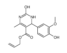 prop-2-enyl 4-(4-hydroxy-3-methoxyphenyl)-6-methyl-2-oxo-3,4-dihydro-1H-pyrimidine-5-carboxylate结构式