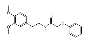Phenylmercapto-essigsaeure-homoveratrylamid Structure