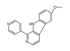 6-methoxy-1-pyridin-4-yl-9H-pyrido[3,4-b]indole结构式
