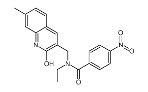 N-ethyl-N-[(7-methyl-2-oxo-1H-quinolin-3-yl)methyl]-4-nitrobenzamide结构式