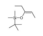 tert-butyl-dimethyl-pent-2-en-3-yloxysilane结构式