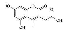 2-(5,7-dihydroxy-4-methyl-2-oxo-2H-chromen-3-yl)acetic acid Structure