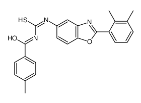 Benzamide, N-[[[2-(2,3-dimethylphenyl)-5-benzoxazolyl]amino]thioxomethyl]-4-methyl- (9CI) Structure